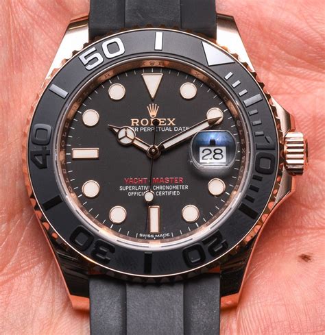 rolex yacht-master- everose gold ceramic watch